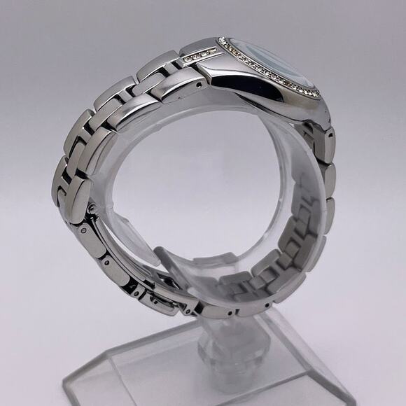 Timex Women's Quartz Watch Light Blue Dial Silver Linked Bracelet - Picture 5 of 9